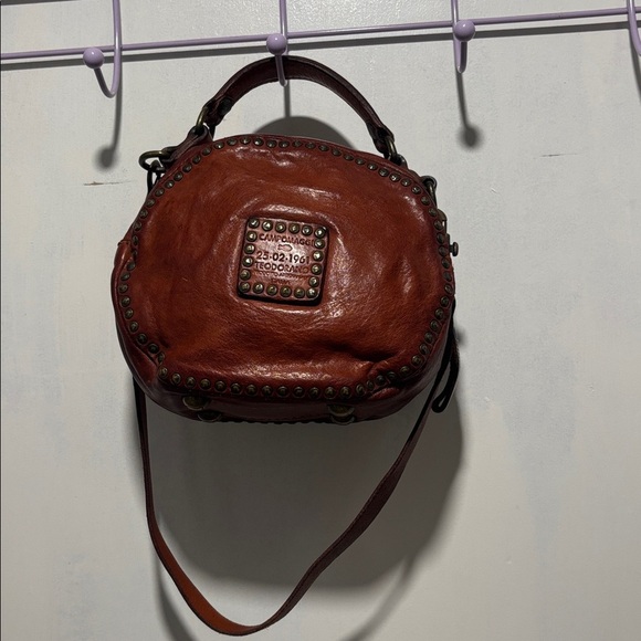 CAMPOMAGGI mini jewel stud circle leather bag - Picture 4 of 15